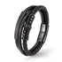 Lederarmband Herren schwarz uniqal